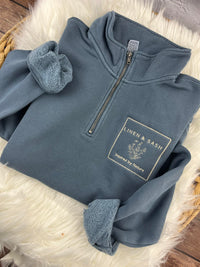 Linen & Sash Quarter-Zip Sweatshirt