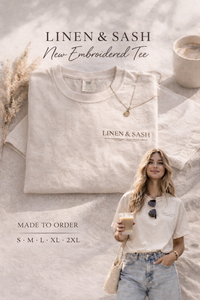 Linen & Sash Embroidered Tee