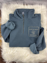 Linen & Sash Quarter-Zip Sweatshirt